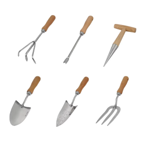 6-in-1 Mini Gardening Software Set for Residence Use – Eco-Pleasant Wood Deal with Plant Shovel for Vegetable Gardening