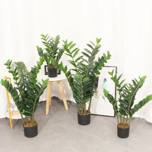 Premium 90cm (3ft) Synthetic ZZ Plant (Zamiifolia) in Pot for Ornamental Use