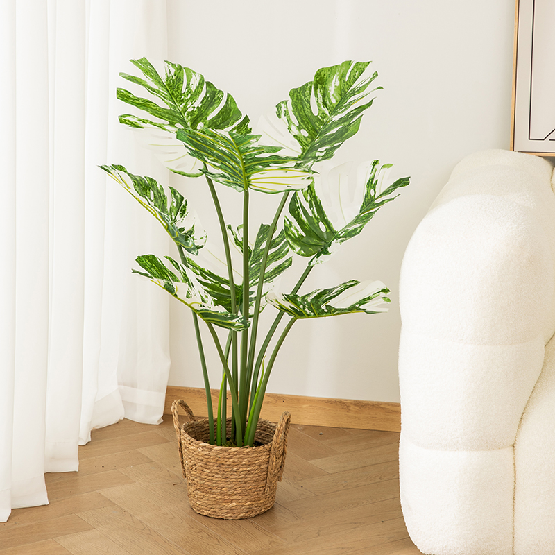 UV Resistant Small Synthetic Potted Plant for Indoor and House Decor